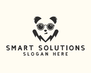 Cute Smart Panda  logo design