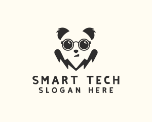 Cute Smart Panda  logo