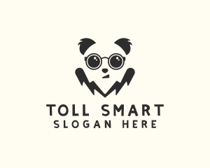 Cute Smart Panda  logo design