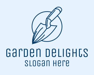 Garden Spade Trowel Tool logo design