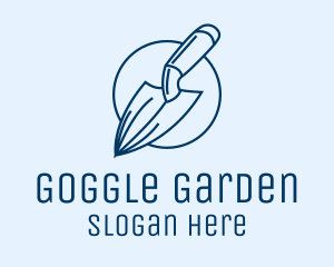 Garden Spade Trowel Tool logo design