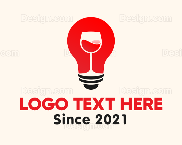 Wine Light Bulb Logo