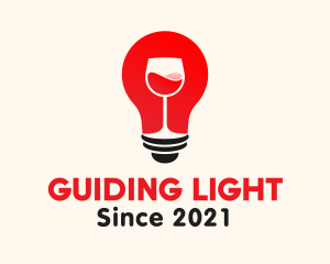 Wine Light Bulb logo design