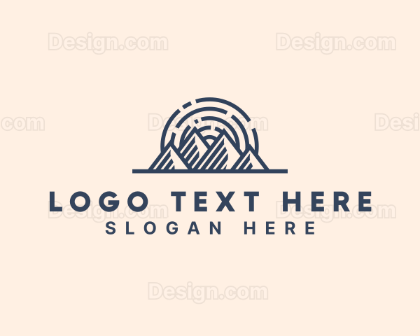 Mountain Hiking Adventure Logo