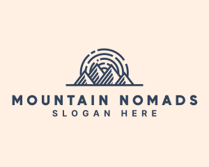 Mountain Hiking Adventure logo design