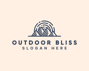 Mountain Hiking Adventure logo design