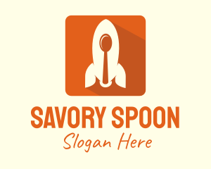 Food Rocket Spoon App logo design