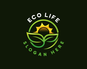 Leaf Sun Ecology logo design