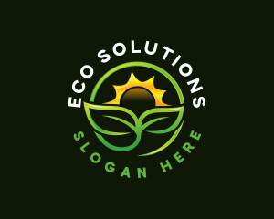 Leaf Sun Ecology logo design