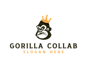 Gorilla Ape Crown logo design