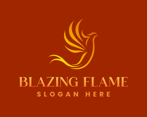 Flying Phoenix Fire logo design
