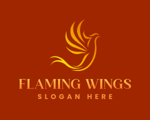 Flying Phoenix Fire logo design