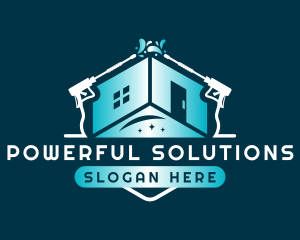 Home Sanitation Pressure Washer logo design