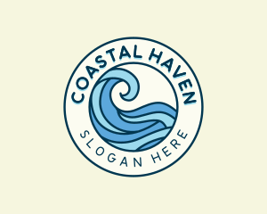 Waves Coastal Resort logo design