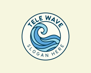 Waves Coastal Resort logo design