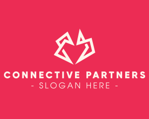 Origami Polygon Heart logo