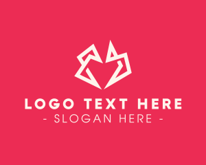 Heart - Origami Polygon Heart logo design