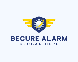 Virus Security Wings logo design