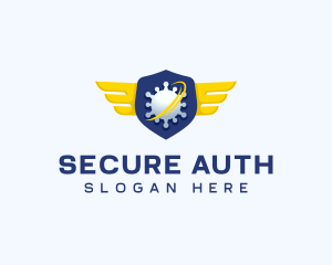 Virus Security Wings logo design