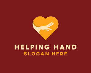 Reaching Hand Heart  logo design