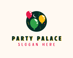 Balloon Party Event logo design