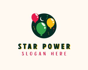 Balloon Party Event logo design