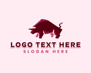 Bull Bison Animal logo