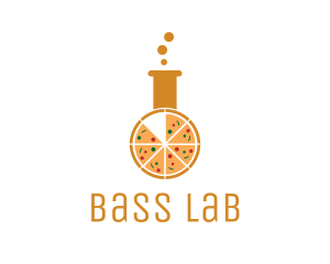 Laboratory Flask Pizza logo design