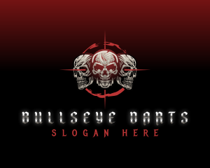  Skulls Crosshair Target logo design