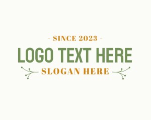 Green Floral Wordmark logo