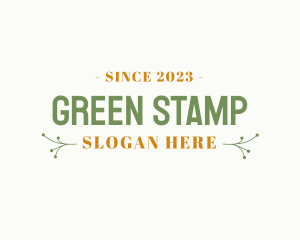 Green Floral Wordmark logo design