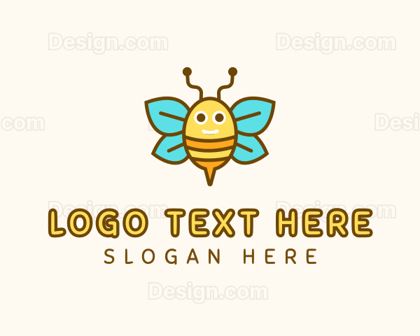 Cute Bee Nursery Logo