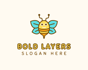 Cute Bee Nursery logo design