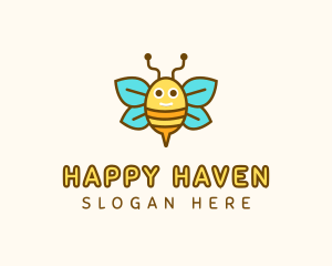 Cute Bee Nursery logo design