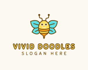 Cute Bee Nursery logo design