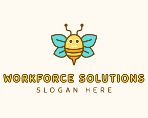 Cute Bee Nursery logo design