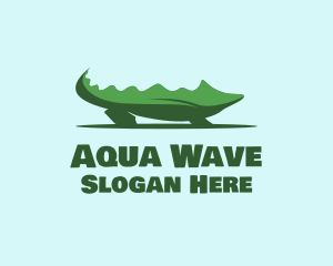 Green Wild Alligator logo design