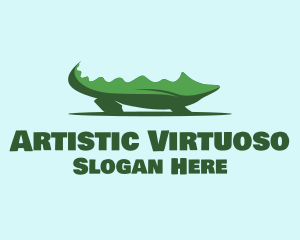 Green Wild Alligator logo design