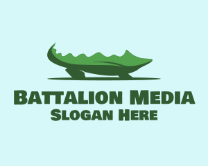 Green Wild Alligator logo design