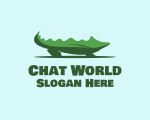 Green Wild Alligator logo design