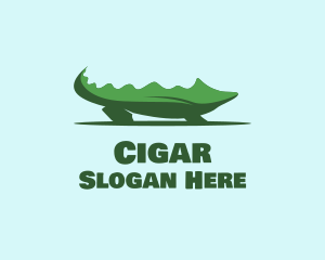 Green Wild Alligator logo design