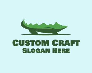 Green Wild Alligator logo design