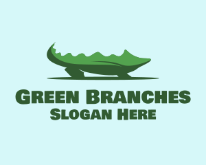 Green Wild Alligator logo design