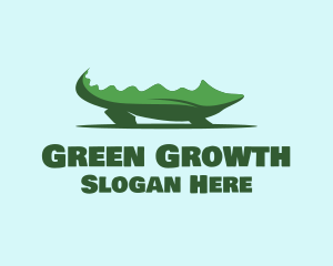 Green Wild Alligator logo design