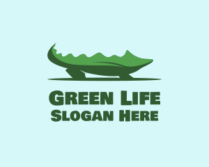 Green Wild Alligator logo design