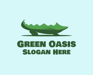 Green Wild Alligator logo design