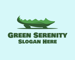 Green Wild Alligator logo design