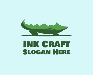 Green Wild Alligator logo design