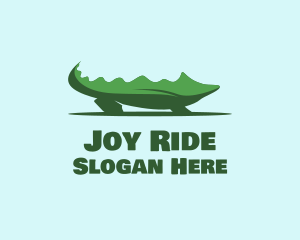 Green Wild Alligator logo design