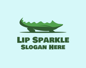 Green Wild Alligator logo design